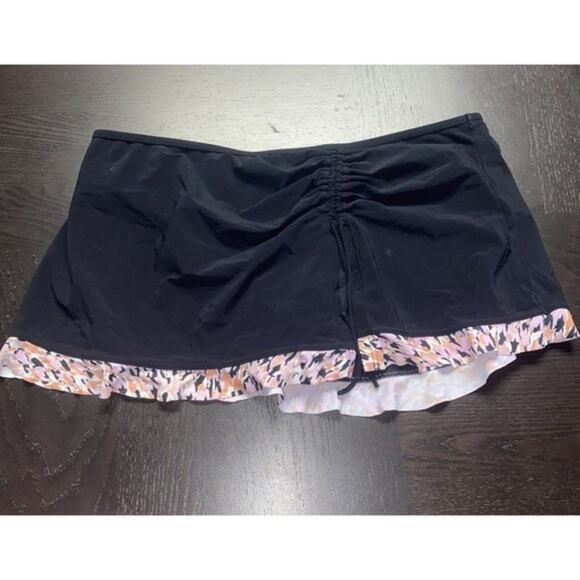 Profile by Gotten Black Printed Swim Skirt Bottoms Women's Size XL - Picture 1 of 9